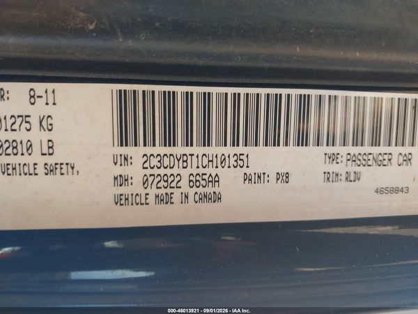 2012 DODGE CHALLENGER R/T — I9
