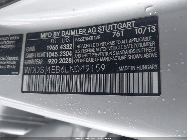 2014 MERCEDES-BENZ CLA 250 CLA250