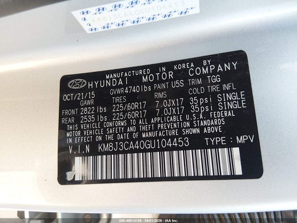 2016 HYUNDAI TUCSON SE