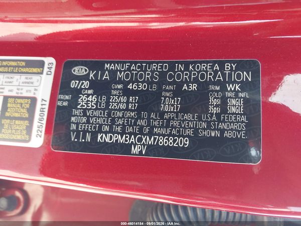 2021 KIA SPORTAGE LX — I9