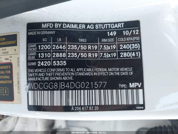 2013 MERCEDES-BENZ GLK 350 4MATIC
