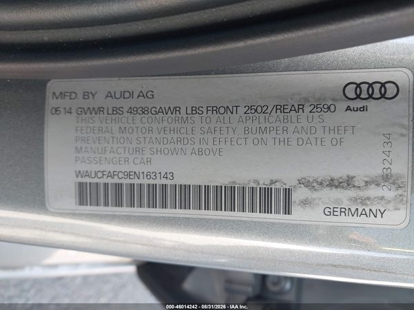 2014 AUDI A6 2.0T PREMIUM