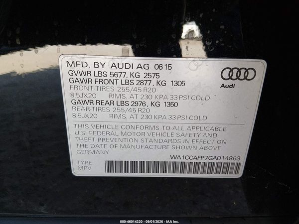 2016 AUDI SQ5 3.0T PREMIUM PLUS