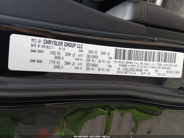 2014 DODGE DURANGO LIMITED