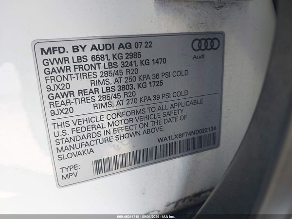 2022 AUDI Q7