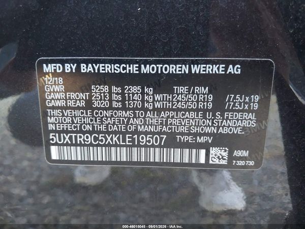 2019 BMW X3 XDRIVE30I