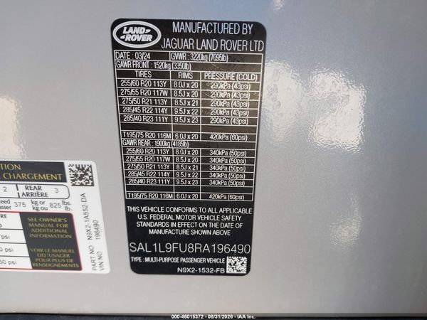 2024 LAND ROVER RANGE ROVER SPORT DYNAMIC SE — I9