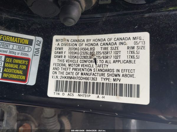 2013 HONDA CR-V EX-L