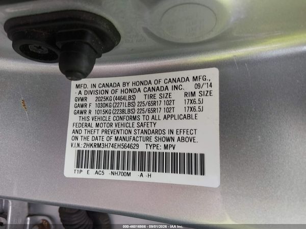 2014 HONDA CR-V EX-L — I9
