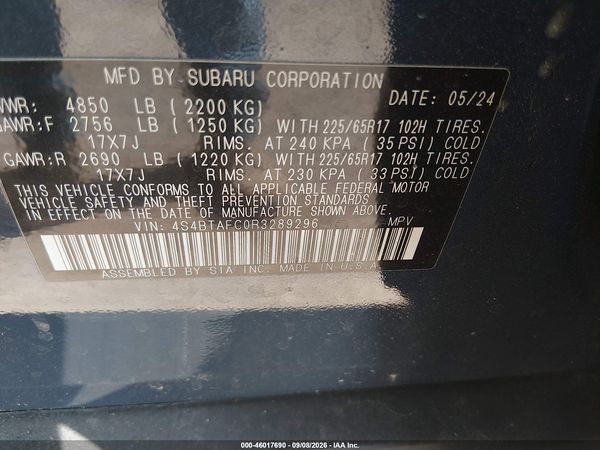 2024 SUBARU OUTBACK PREMIUM — I9