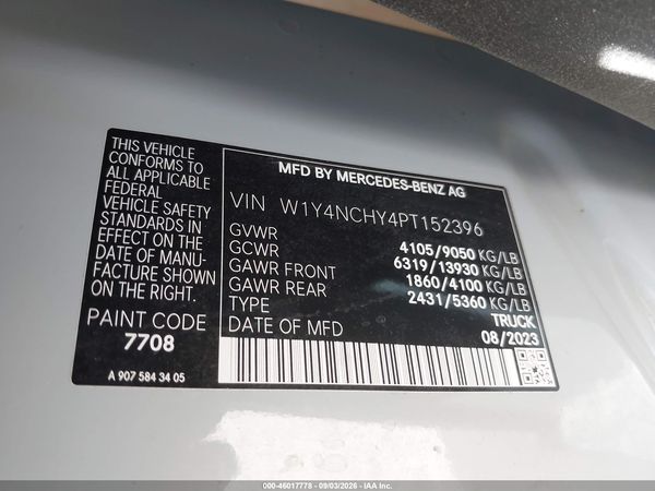 2023 MERCEDES-BENZ SPRINTER 2500