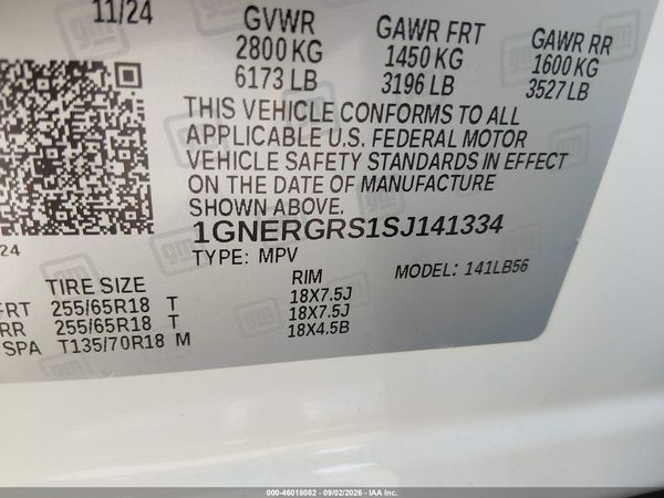 2025 CHEVROLET TRAVERSE FWD LT — I9