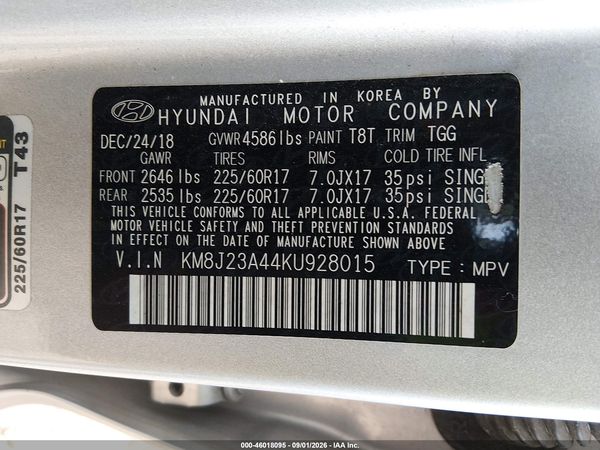 2019 HYUNDAI TUCSON SE