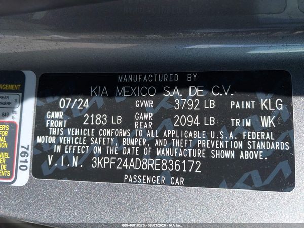 2024 KIA FORTE LXS — I9