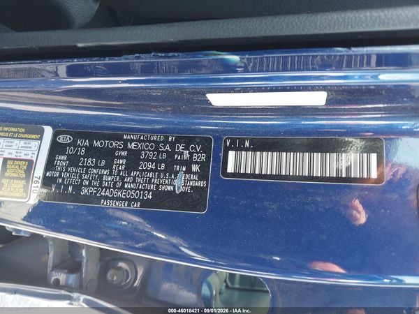 2019 KIA FORTE LXS