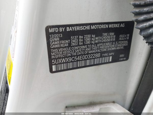 2014 BMW X3 XDRIVE28I — I9