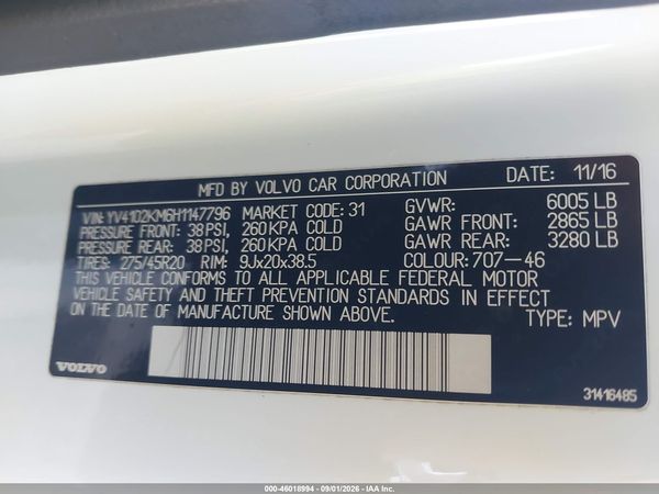 2017 VOLVO XC90 T5 R-DESIGN