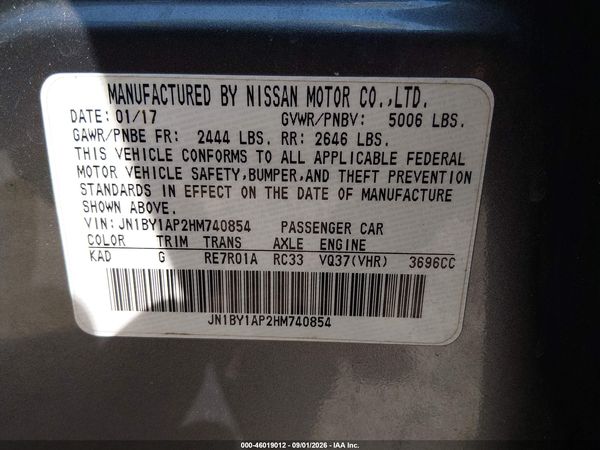 2017 INFINITI Q70 3.7