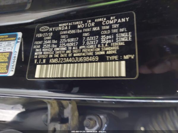 2018 HYUNDAI TUCSON SE — I9