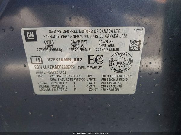 2014 CHEVROLET EQUINOX LS — I9