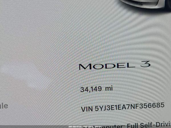 2022 TESLA MODEL 3 REAR-WHEEL DRIVE