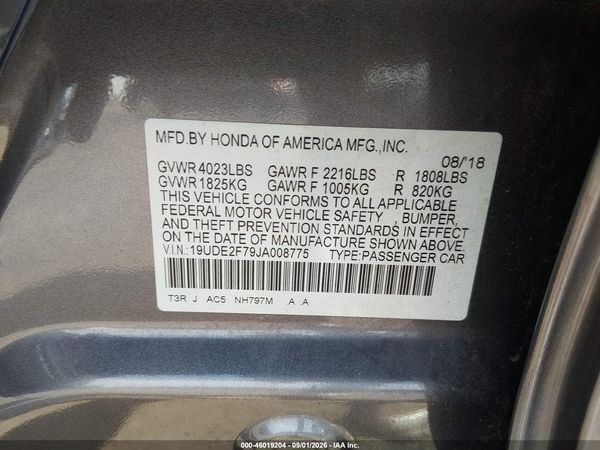 2018 ACURA ILX — I9