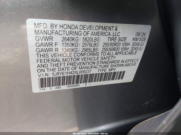2025 ACURA MDX TECHNOLOGY PACKAGE — I9