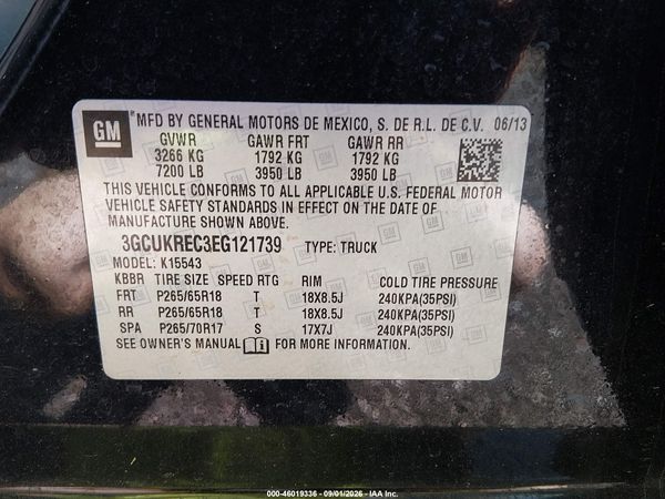 2014 CHEVROLET SILVERADO 1500 LT — I9