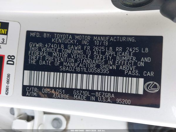 2020 LEXUS ES 350 350 Premium — I9