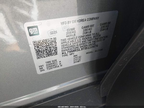 2026 CHEVROLET TRAILBLAZER AWD LT — I9