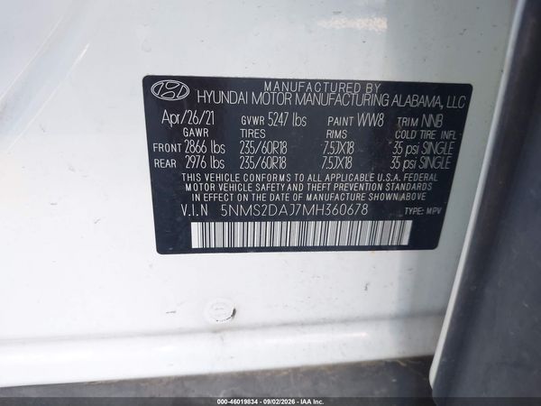 2021 HYUNDAI SANTA FE SEL