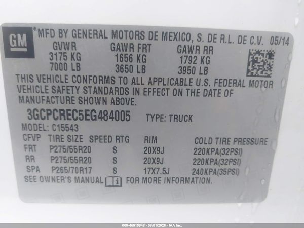 2014 CHEVROLET SILVERADO 1500 LT — I9