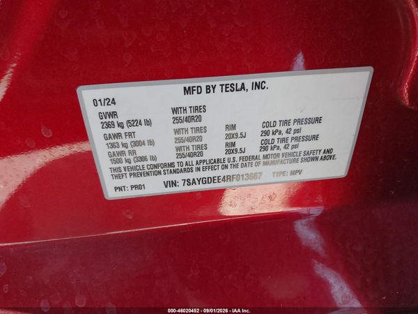 2024 TESLA MODEL Y — I9