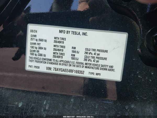2024 TESLA MODEL Y — I9