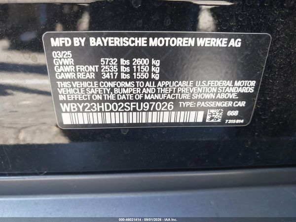 2025 BMW I4 GRAN COUPE EDRIVE40 — I9