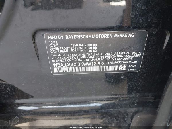 2019 BMW 530I — I9