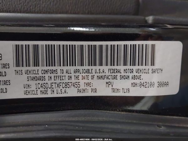 2015 DODGE DURANGO CITADEL — I9