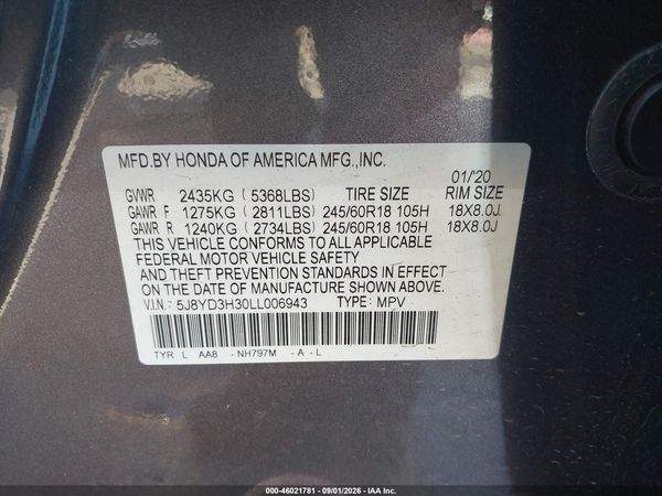 2020 ACURA MDX STANDARD