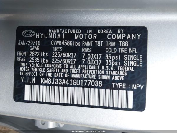 2016 HYUNDAI TUCSON SE — I9