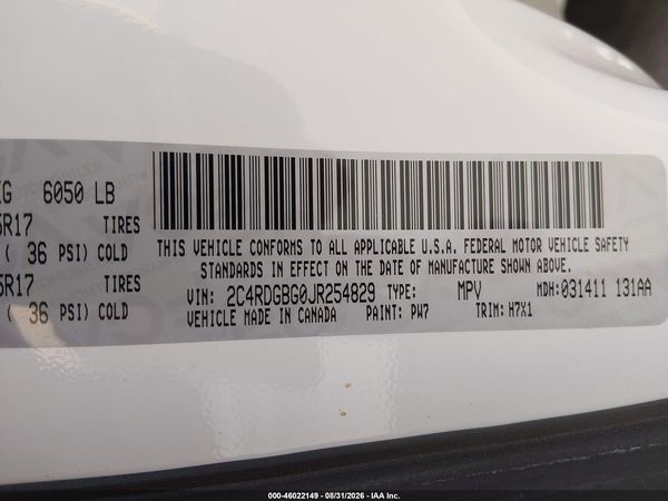 2018 DODGE GRAND CARAVAN SE