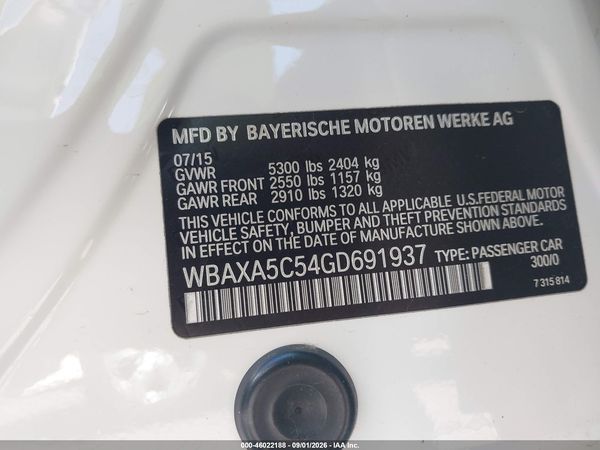 2016 BMW 535D — I9