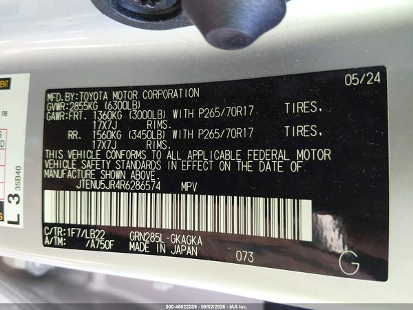2024 TOYOTA 4RUNNER SR5 PREMIUM — I9
