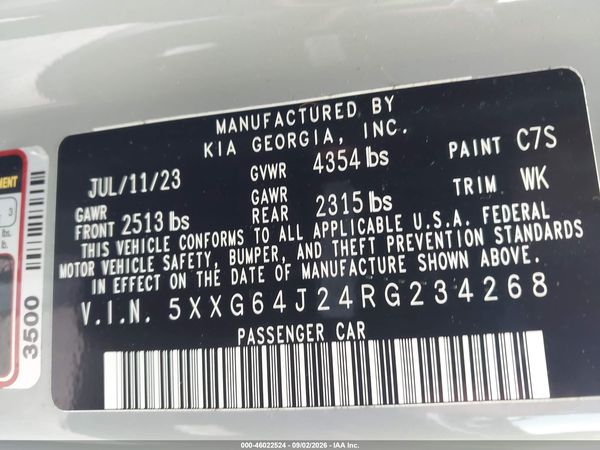 2024 KIA K5 GT-LINE — I9