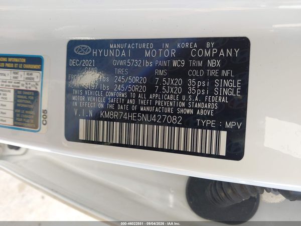 2022 HYUNDAI PALISADE CALLIGRAPHY — I9
