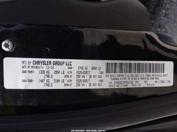 2015 DODGE GRAND CARAVAN R/T — I9