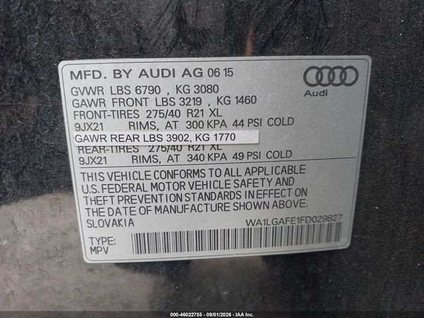 2015 AUDI Q7 3.0T PREMIUM