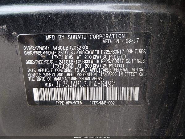 2018 SUBARU FORESTER 2.5I