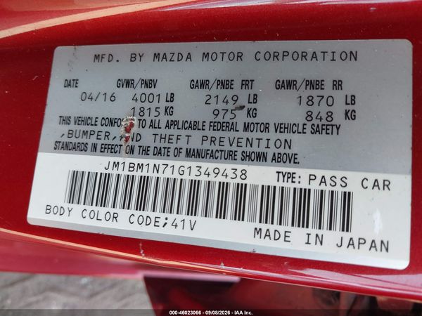 2016 MAZDA MAZDA3 I GRAND TOURING — I9