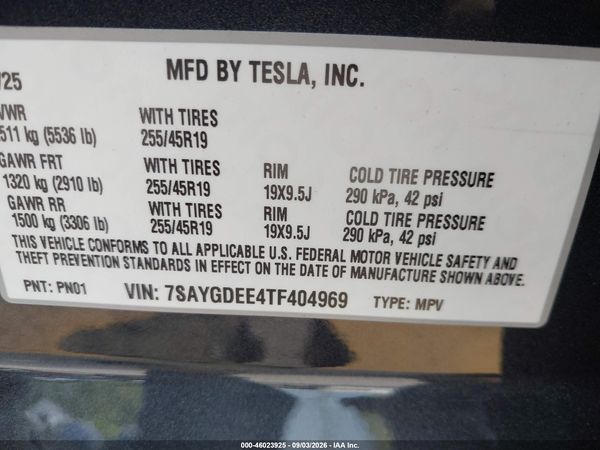 2026 TESLA MODEL Y — I9