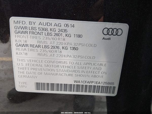 2014 AUDI Q5 2.0T PREMIUM